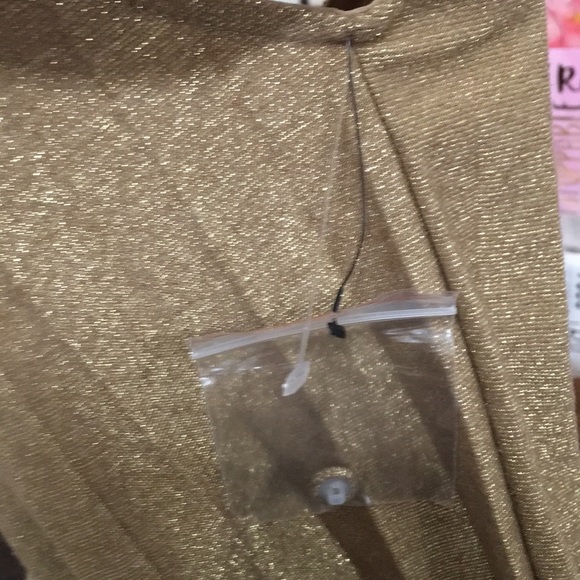 NWOT Free People Love Metallic Minidress in Gold - Picture 5 of 8